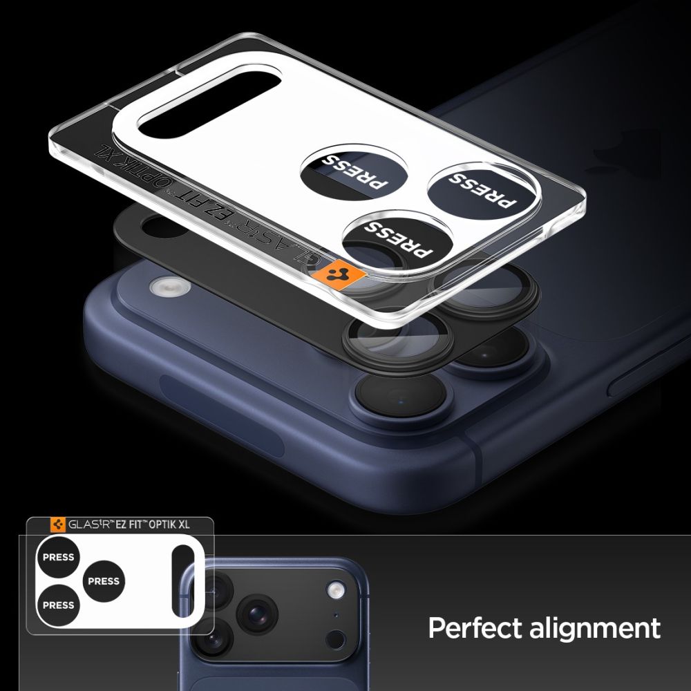 Spigen Optik Pro XL kameralinsglas til iPhone 17 Pro – sort