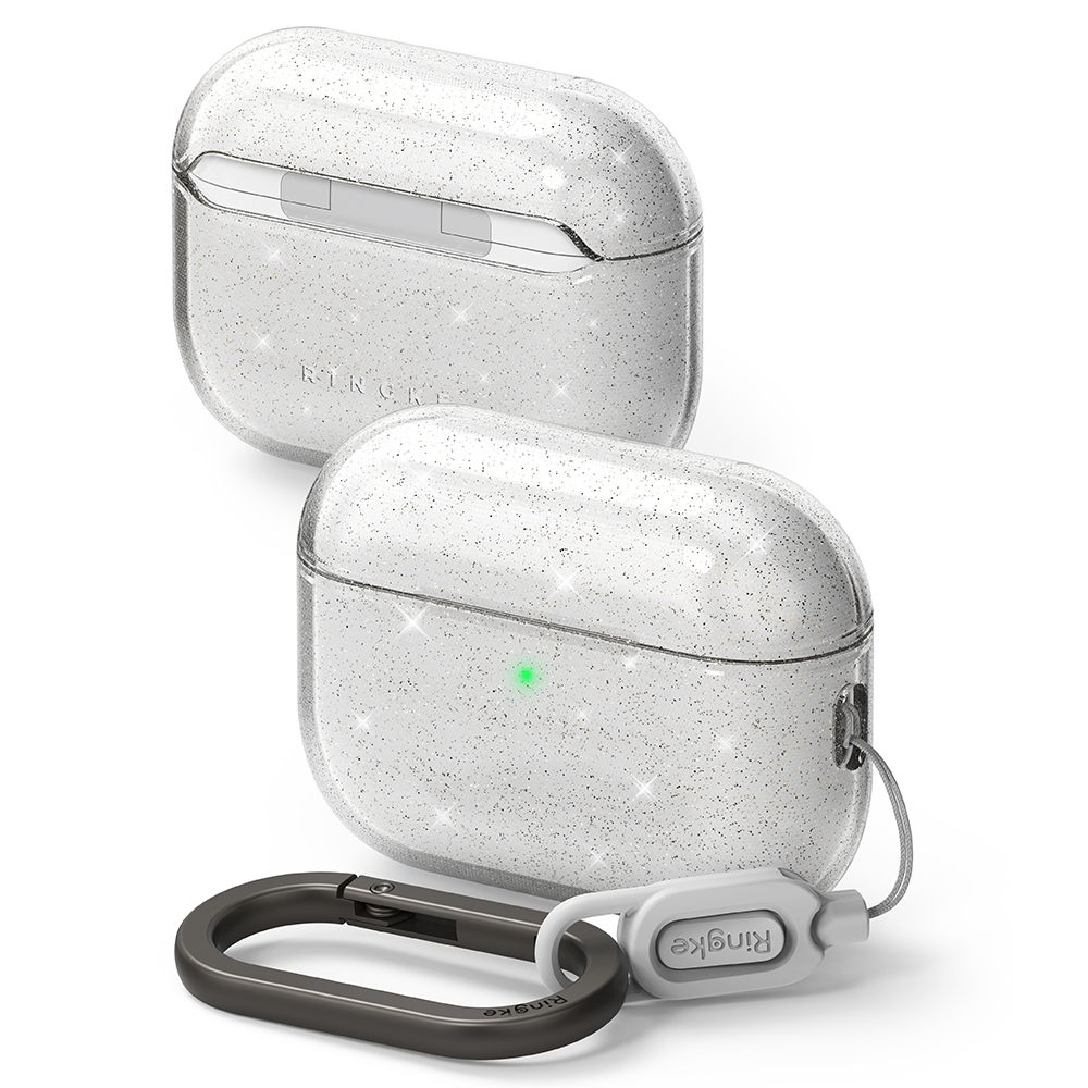 Ringke Air-etui til AirPods Pro 3 – Klar med glitter