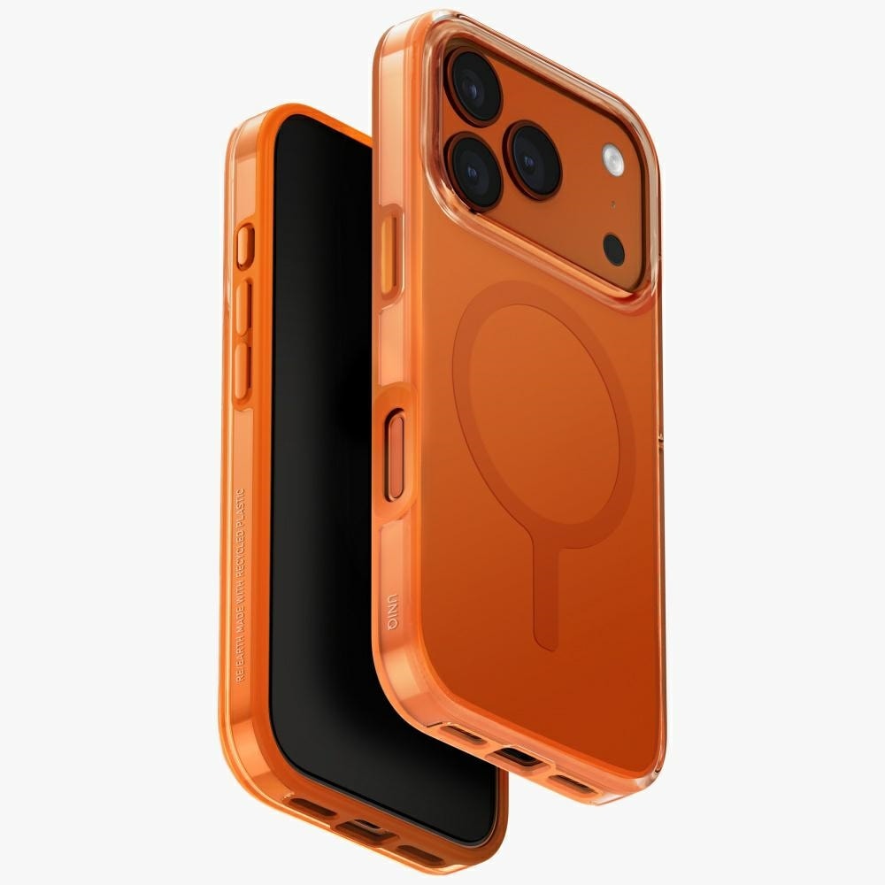 Uniq Clario Magclick-opladningsetui til iPhone 17 Pro – orange