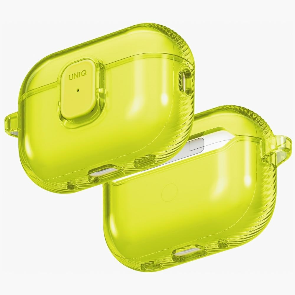 Uniq Glase Pro-etui til AirPods Pro 3 Lock Case – gennemsigtig gul