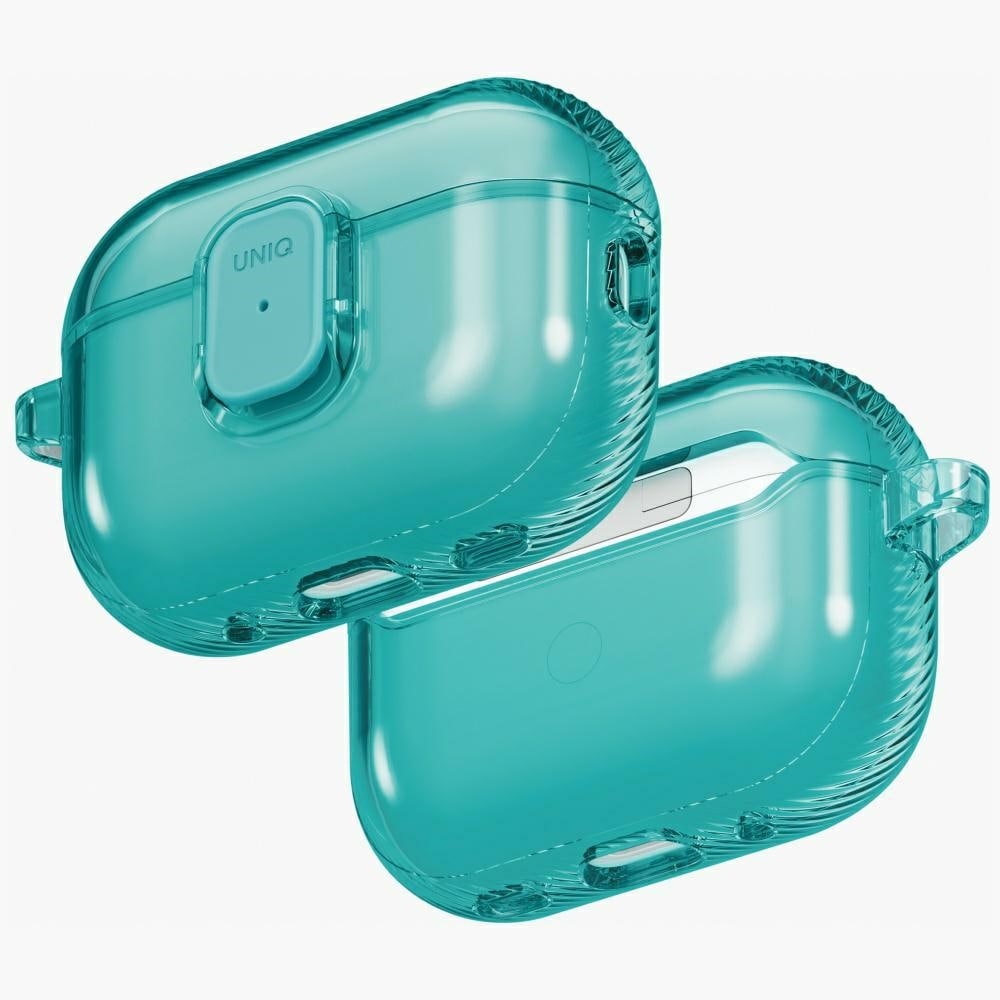 Uniq Glase Pro-etui til AirPods Pro 3 Lock Case – gennemsigtig blå