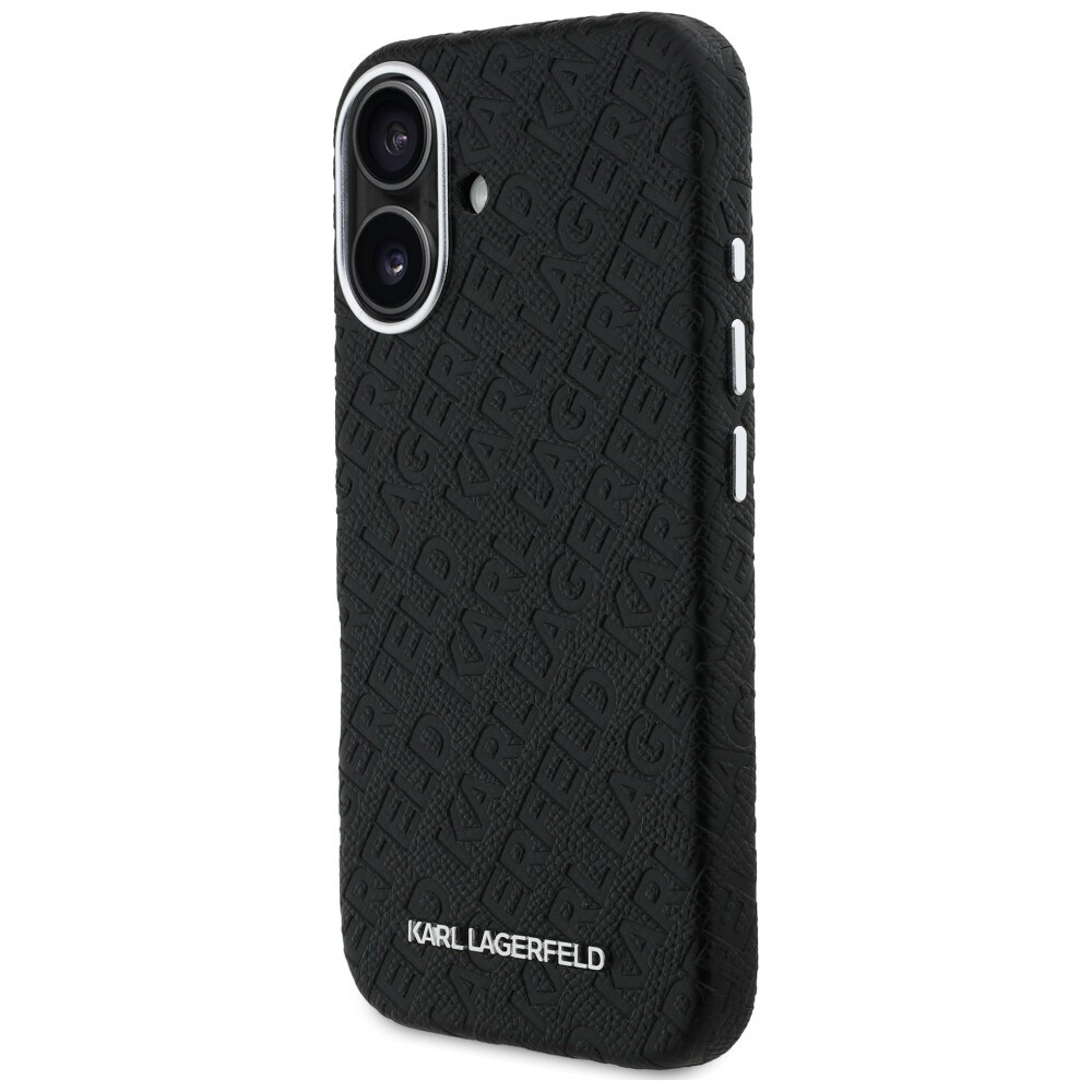 Karl Lagerfeld FW Stamped Karl MagSafe iPhone 16-etui – sort