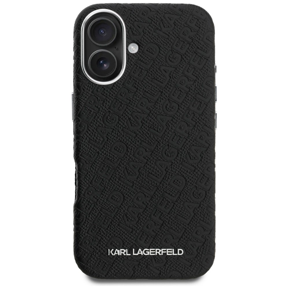 Karl Lagerfeld FW Stamped Karl MagSafe iPhone 16-etui – sort
