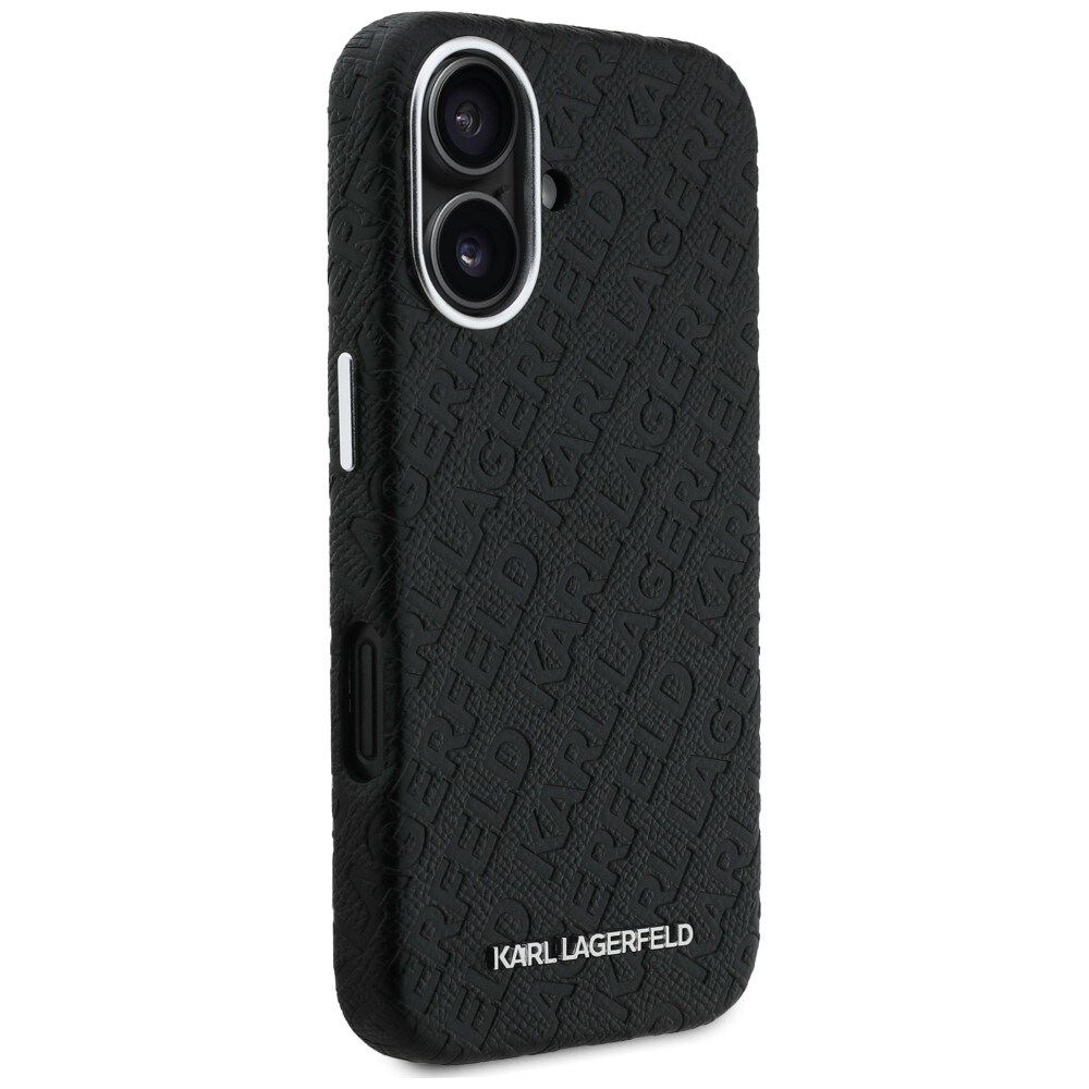 Karl Lagerfeld FW Stamped Karl MagSafe iPhone 16-etui – sort