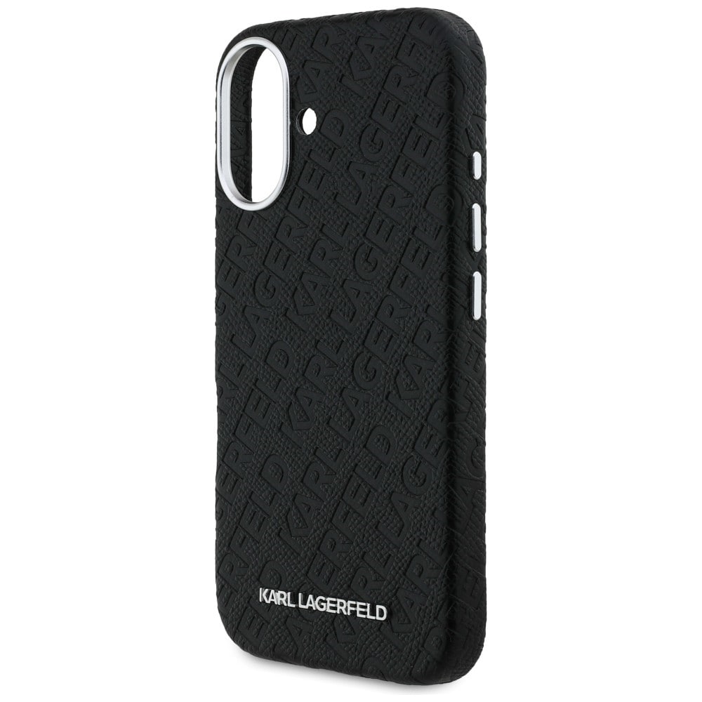 Karl Lagerfeld FW Stamped Karl MagSafe iPhone 16-etui – sort