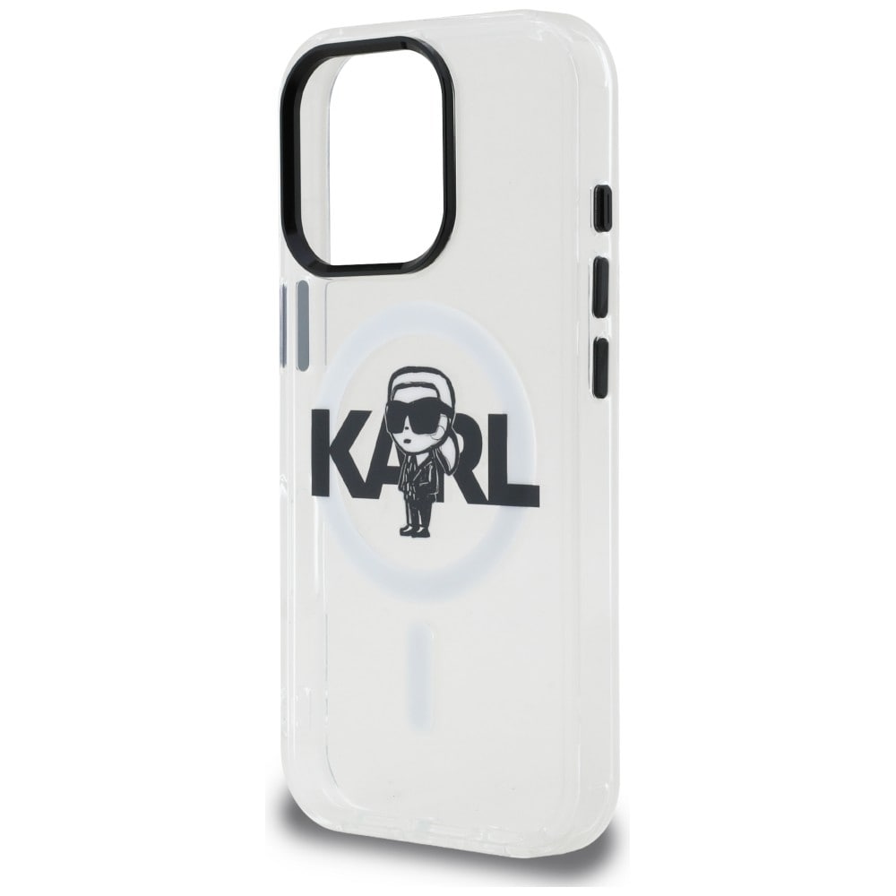 Karl Lagerfeld IML Karl Sketch Logo MagSafe-etui til iPhone 16 Pro Max – gennemsigtigt