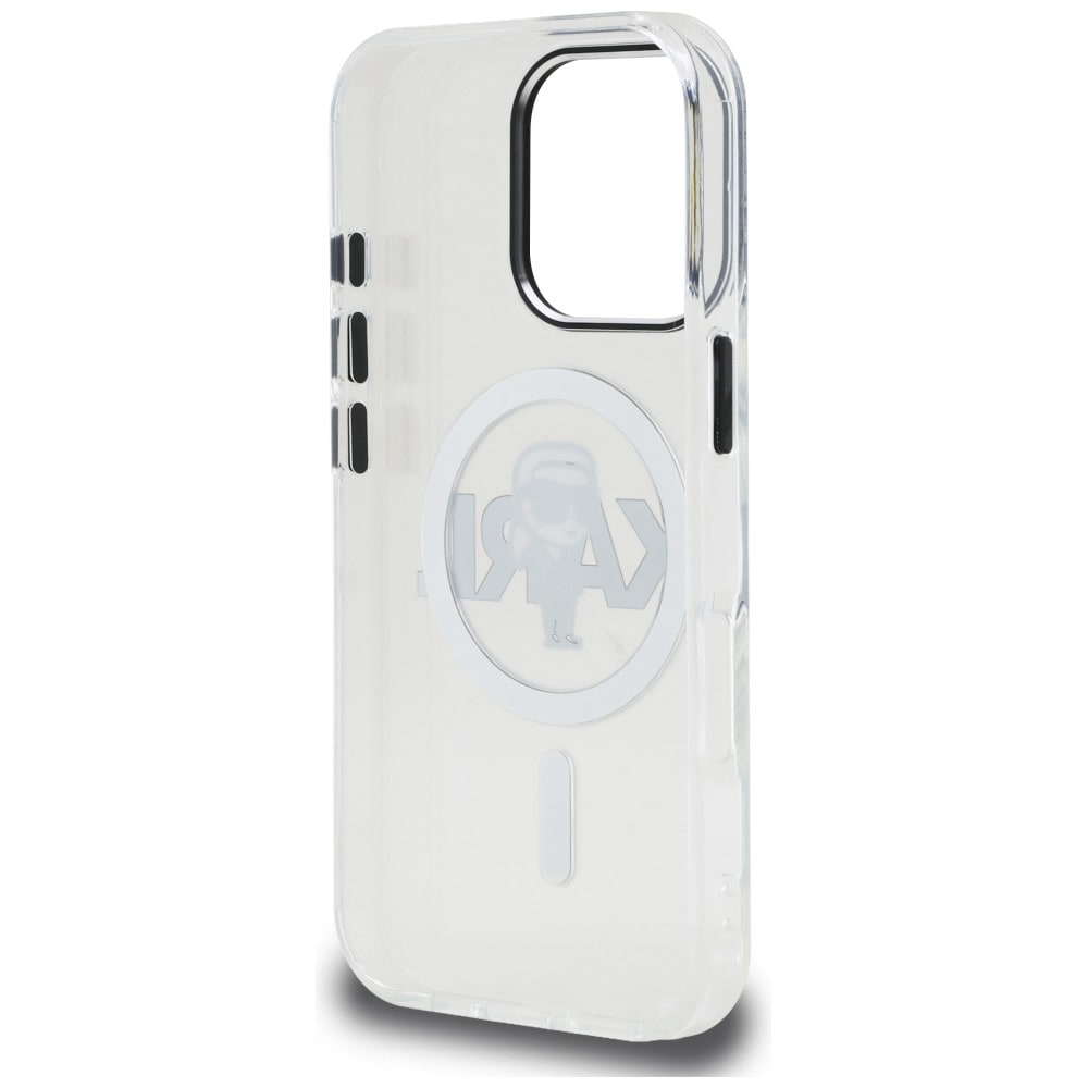 Karl Lagerfeld IML Karl Sketch Logo MagSafe-etui til iPhone 16 Pro Max – gennemsigtigt