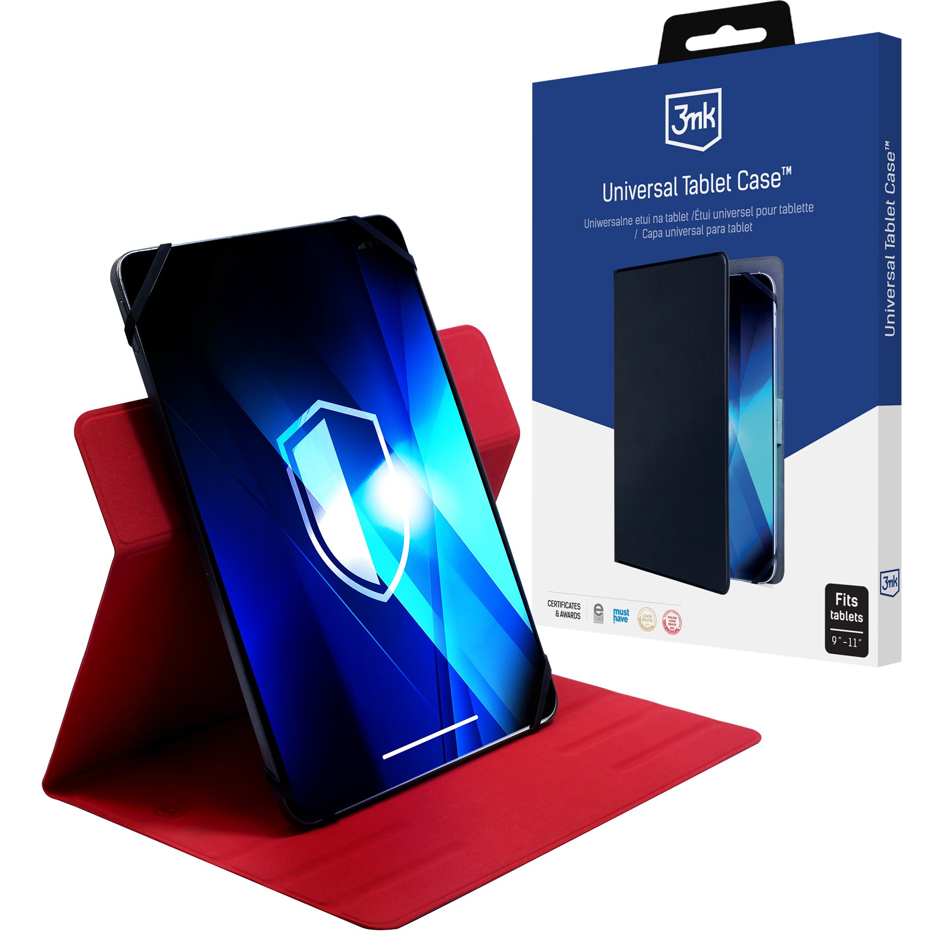 Universal-tablet-etui 3mk Universal-tablet-etui 9-11" – rød