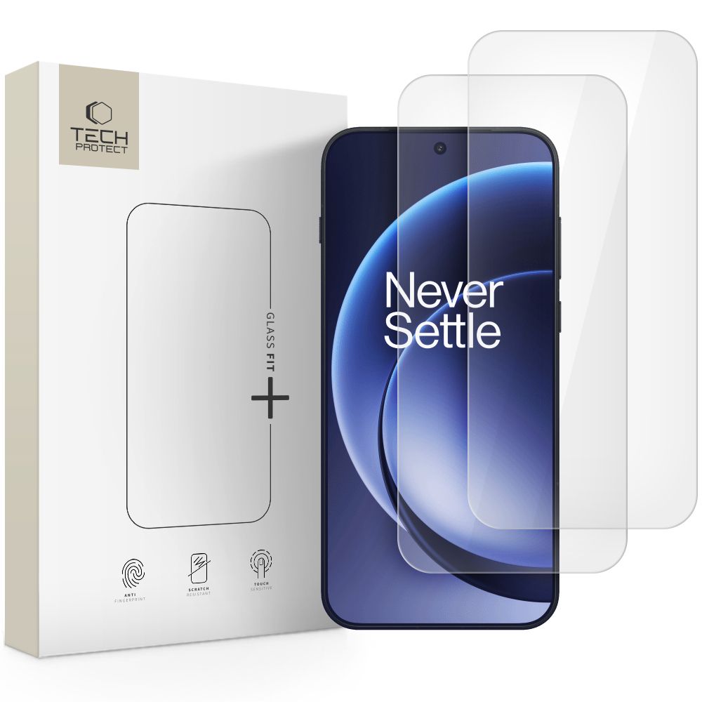 Tech-Protect Glass Fit+ 2-pak hærdet glas til OnePlus 15