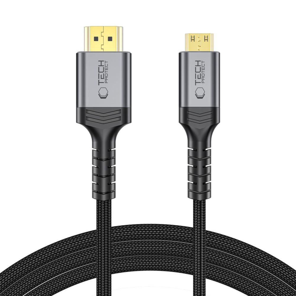 Tech-Protect UltraBoost Mini HDMI til HDMI 2.1 8K 60 Hz-kabel, 200 cm – Svart