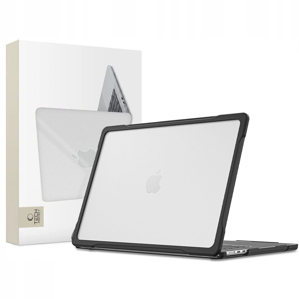 Tech-Protect Velar-etui til MacBook Air 15" 2023 / 2024 / 2025 / 2026 – Gennemsigtig sort