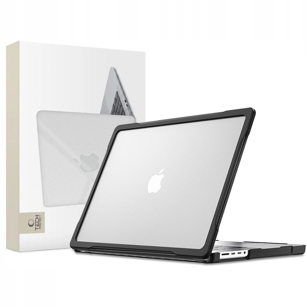 Tech-Protect Velar-etui til MacBook Pro 16" 2021 / 2023 / 2025 / 2026 – Gennemsigtig sort