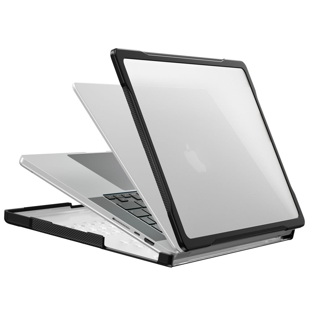 Tech-Protect Velar-etui til MacBook Pro 16" 2021 / 2023 / 2025 / 2026 – Gennemsigtig svart