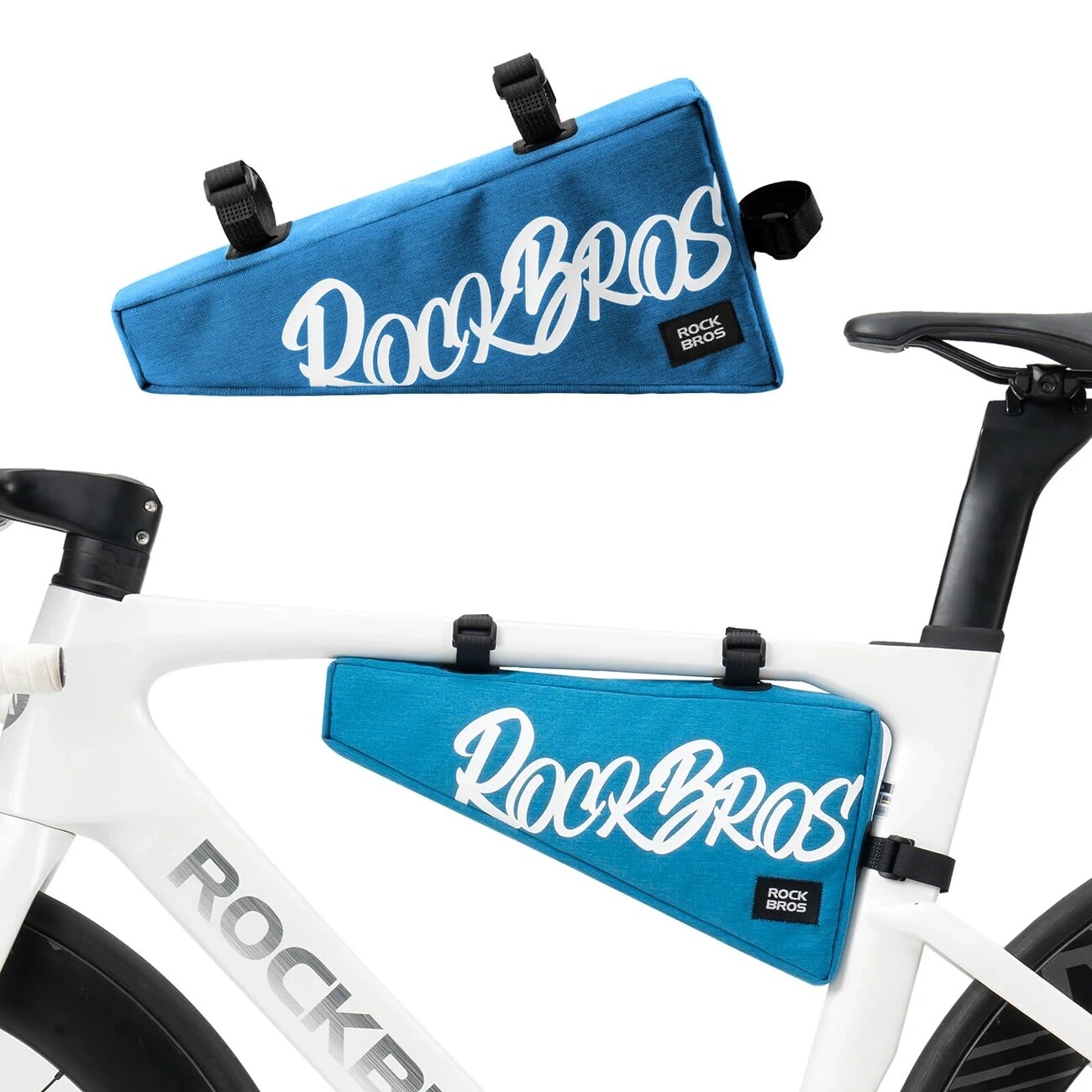 Rockbros G008 Flash Journey cykeltaske med trekantet stel, XL, 1,9 l – blå
