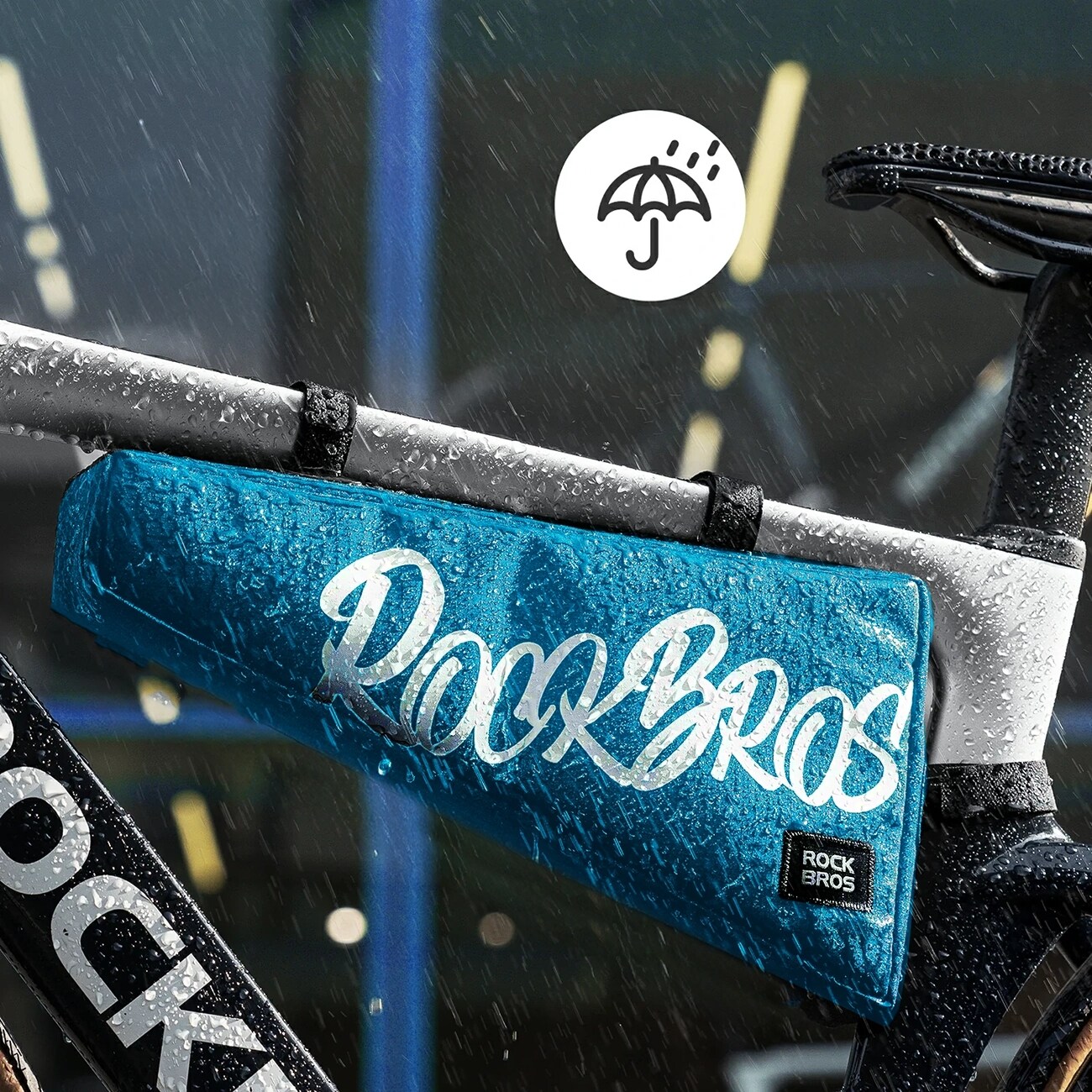 Rockbros G008 Flash Journey cykeltaske med trekantet stel, XL, 1,9 l – blå