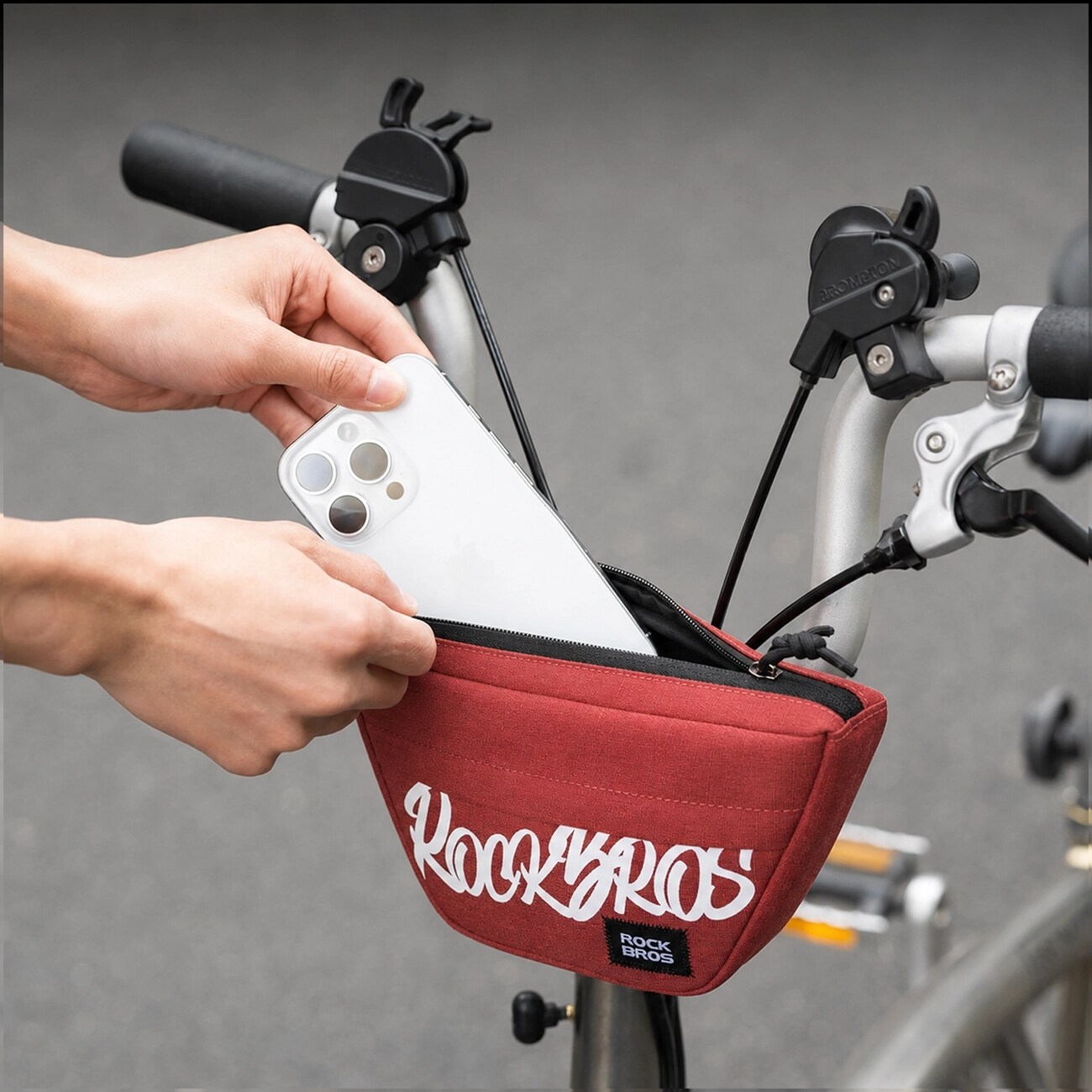 Rockbros G011 Flash Journey cykeltaske til trapezformet styr, 0,7 l – rød