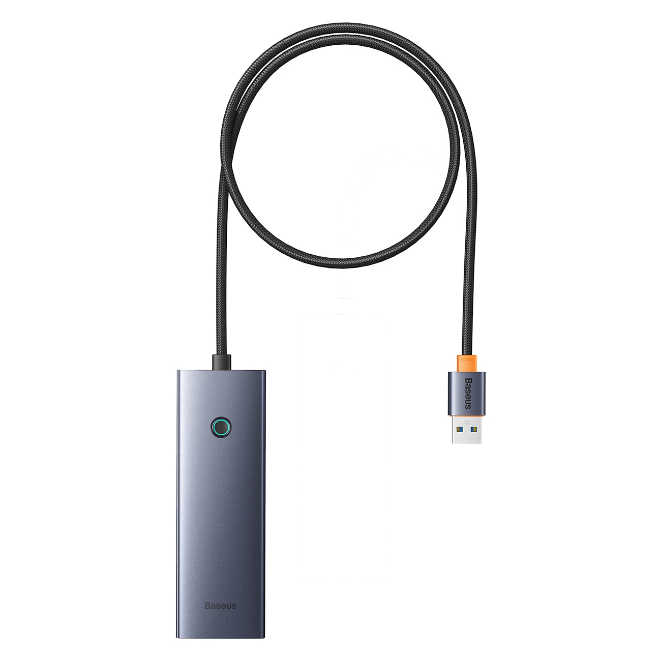 Baseus UltraJoy-serien USB-A-hub 4xUSB-A 3.0 1xUSB-C 5V 50 cm – grå