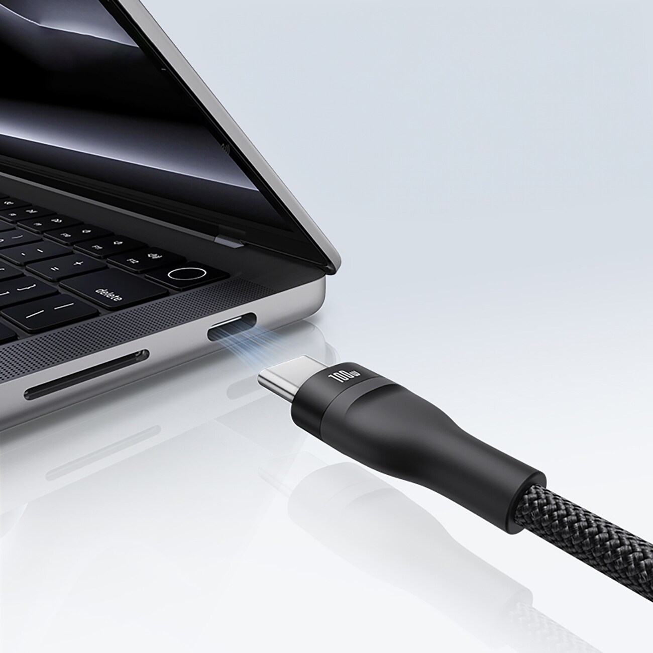 Baseus Flash 100 W 3-i-1 USB-C-kabel, 1,5 m – Svart / PD-kabel / Multikabel