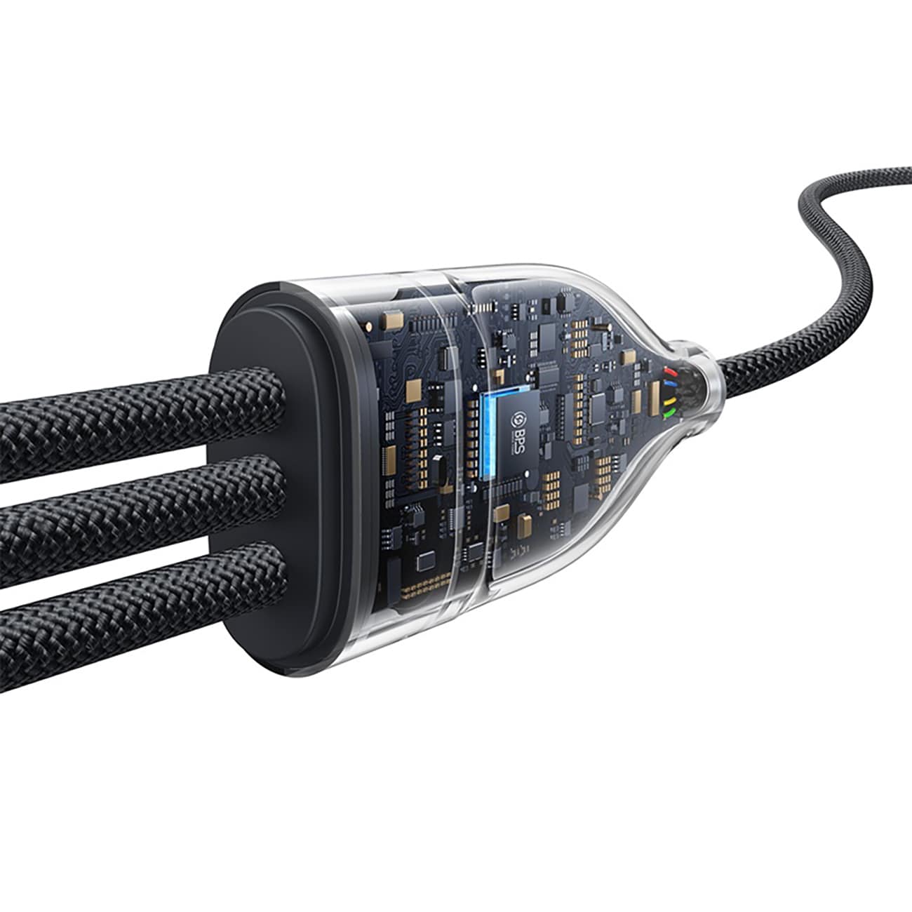 Baseus Flash 100 W 3-i-1 USB-C-kabel, 1,5 m – Svart / PD-kabel / Multikabel