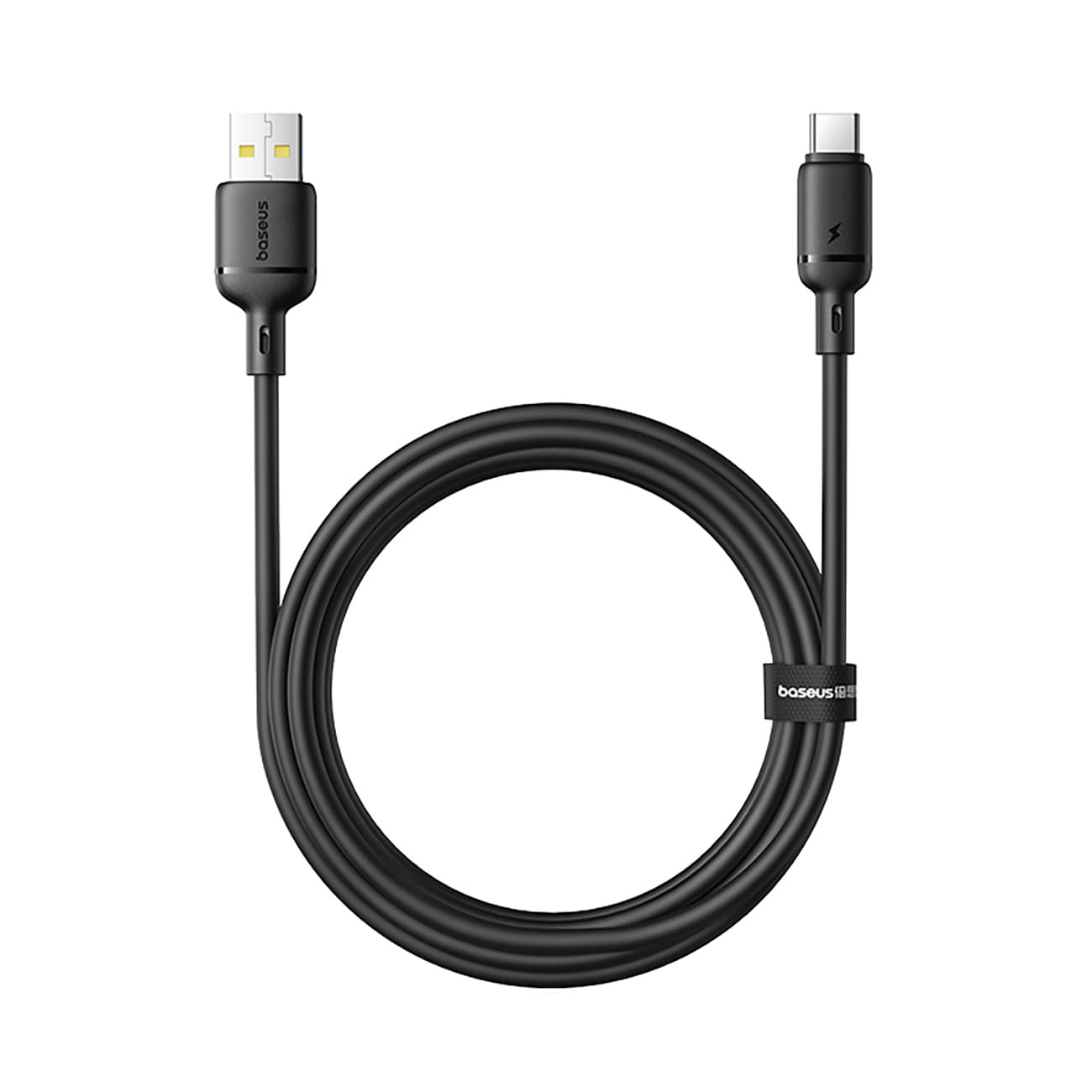 Baseus Silky 3A USB-A – USB-C-kabel, 1 m – sort