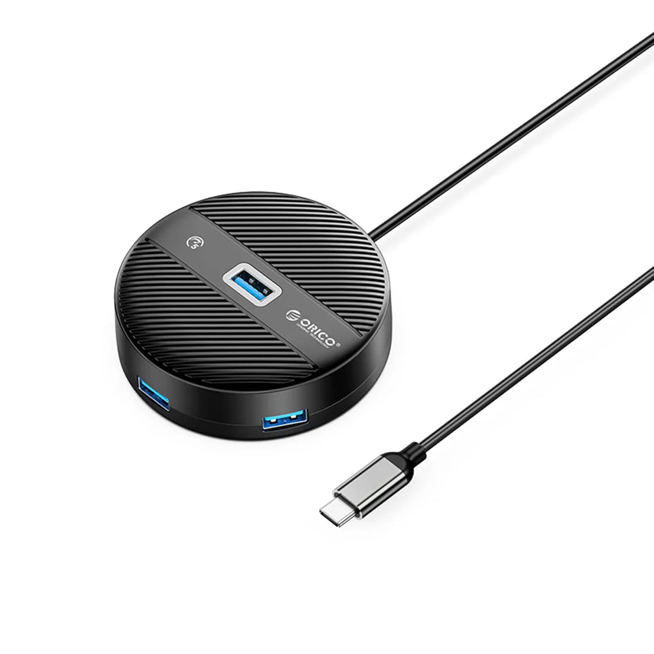 ORICO YS1-C2 4-ports USB-hub 1x USB-A 3.0, 3x USB-A 2.0, 0,3 m – sort