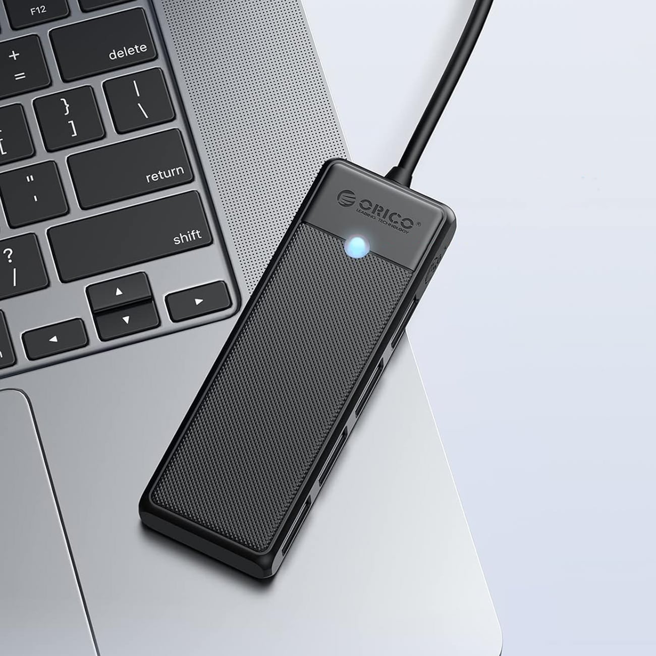 Orico PAPW4A-C3 USB-hub med 4 porte (4x USB-A 3.0), 0,15 m – sort