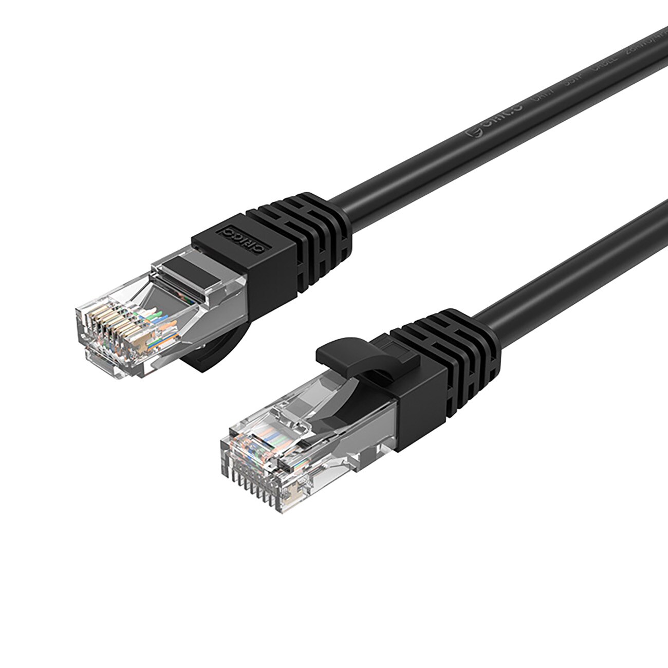Orico PUG-C6 CAT6 1000 Mbps RJ45 Ethernet-netværkskabel (LAN), rundt, 3 m – sort