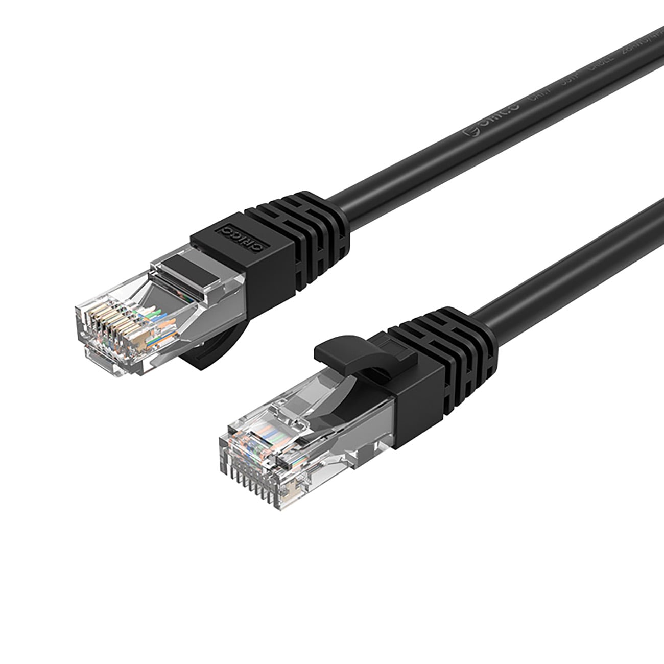 Orico PUG-C6 CAT6 1000 Mbps RJ45 Ethernet-netværkskabel (LAN), rundt, 30 m – sort
