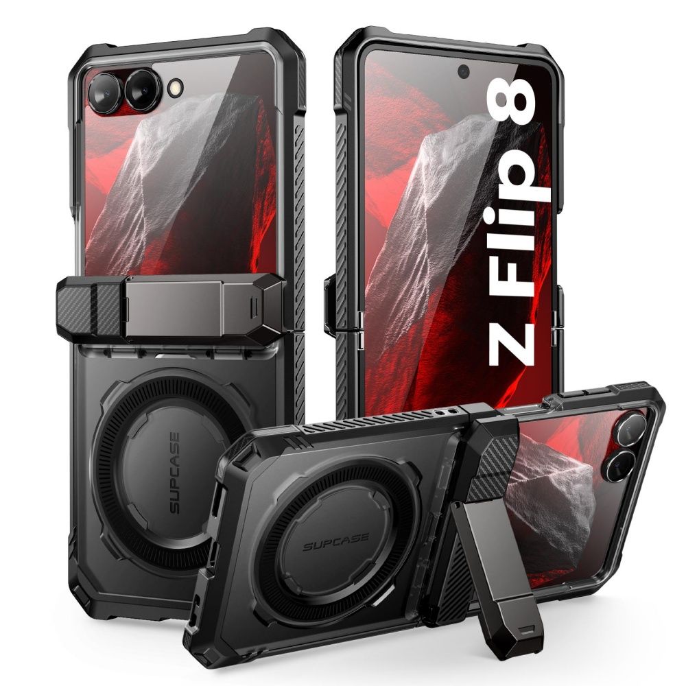 Supcase UB Grip Mag MagSafe-etui til Samsung Galaxy Z Flip 8 – Sort