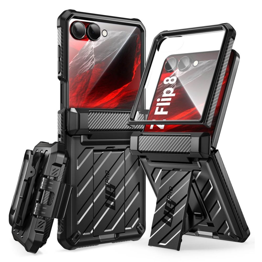Supcase Unicorn Beetle Pro-etui til Samsung Galaxy Z Flip 8 – Sort