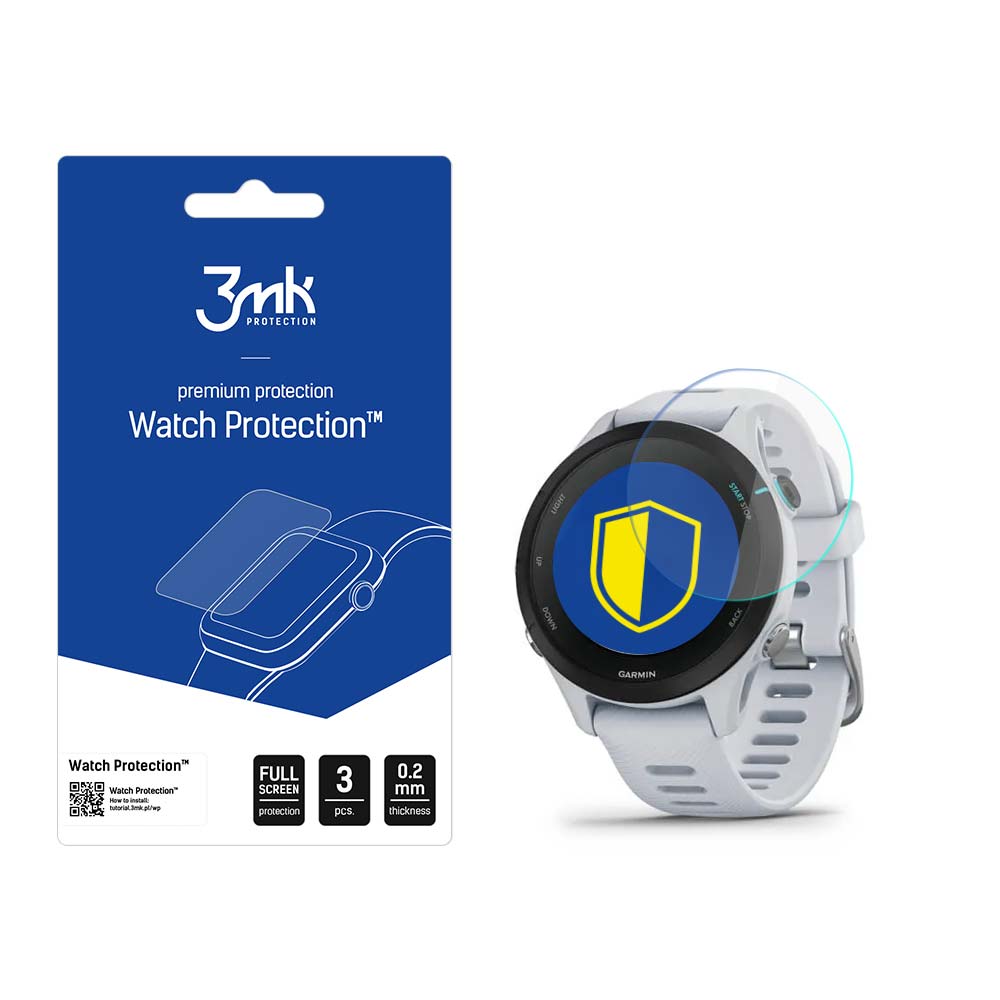 3mk Watch Protection™ v. FlexibleGlass Lite hybridglas til Garmin Forerunner 255s Music
