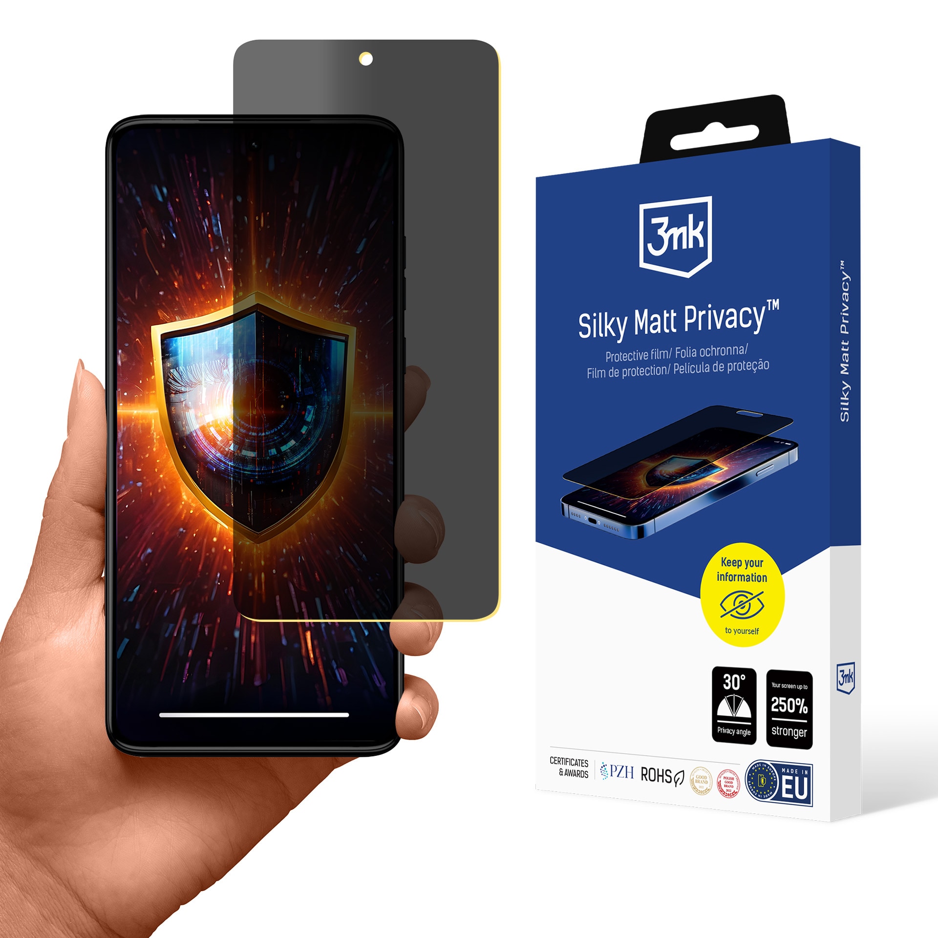 Privatlivsskærmbeskytter 3mk Silky Matt Privacy til Motorola Moto G84 5G
