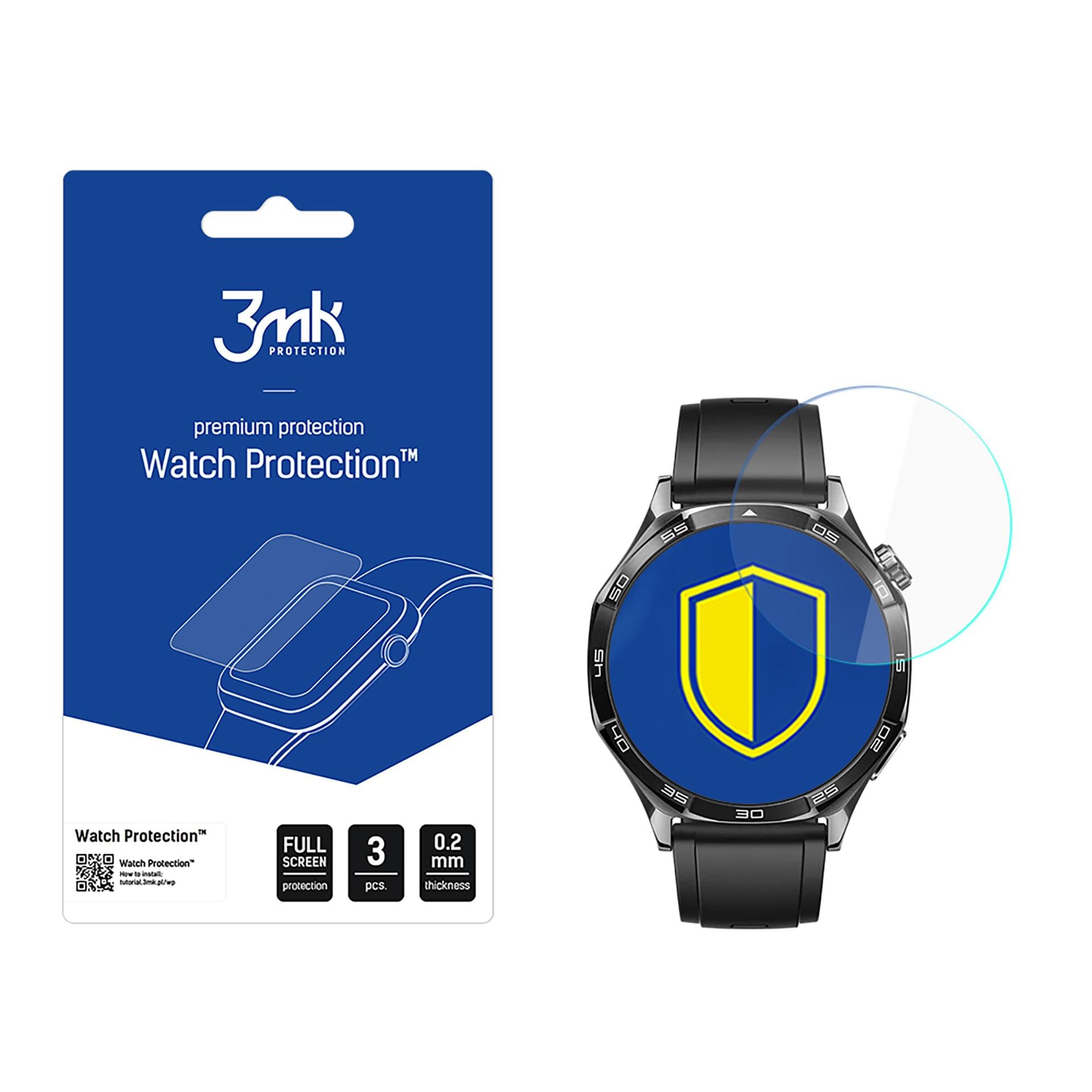 3mk Watch Protection FlexibleGlass hybridglas til Huawei Watch GT 5 Active 46 mm
