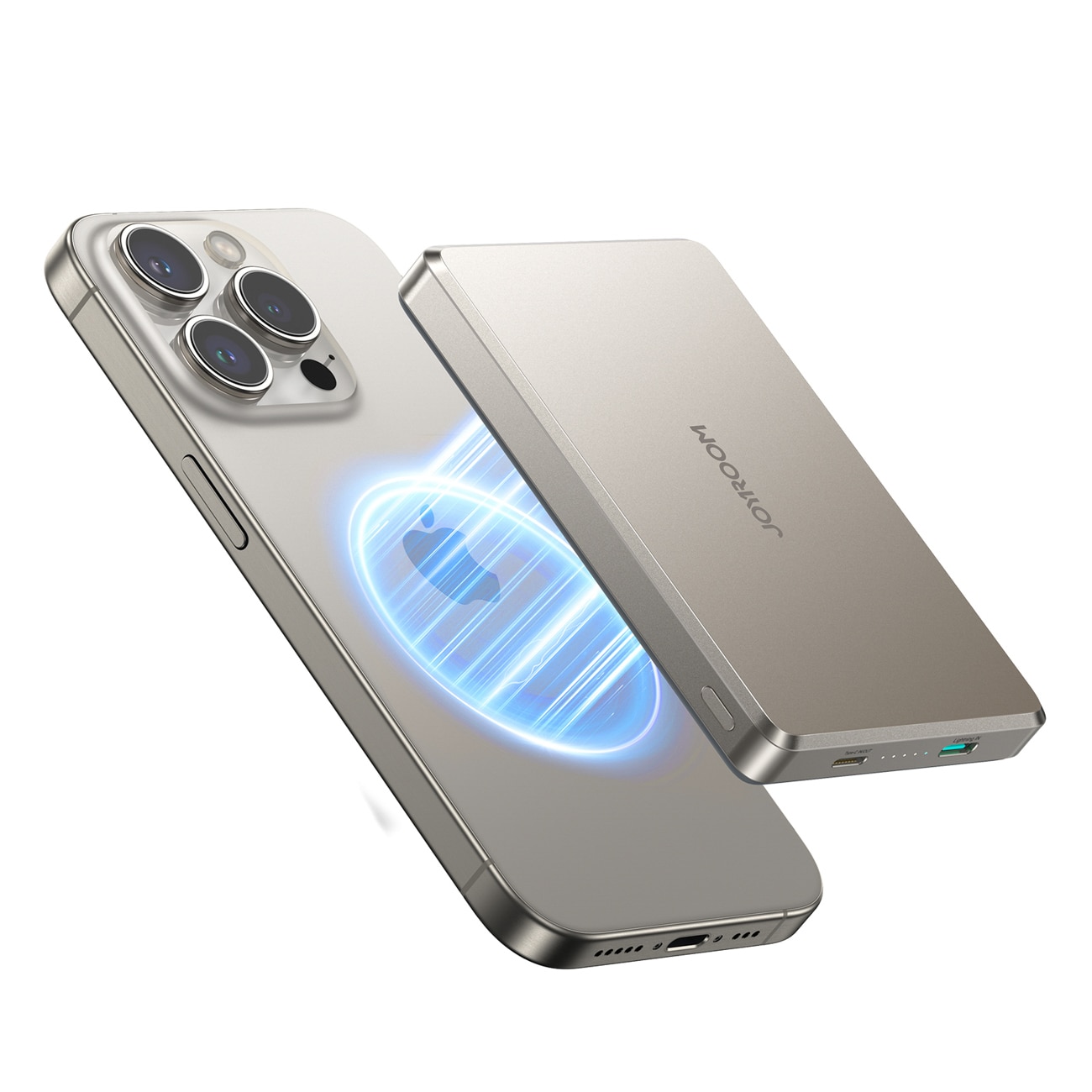 Joyroom JR-PBM08 Pro Powerbank 22,5 W 10.000 mAh med trådløs opladning og 2 x USB-C – Titanium