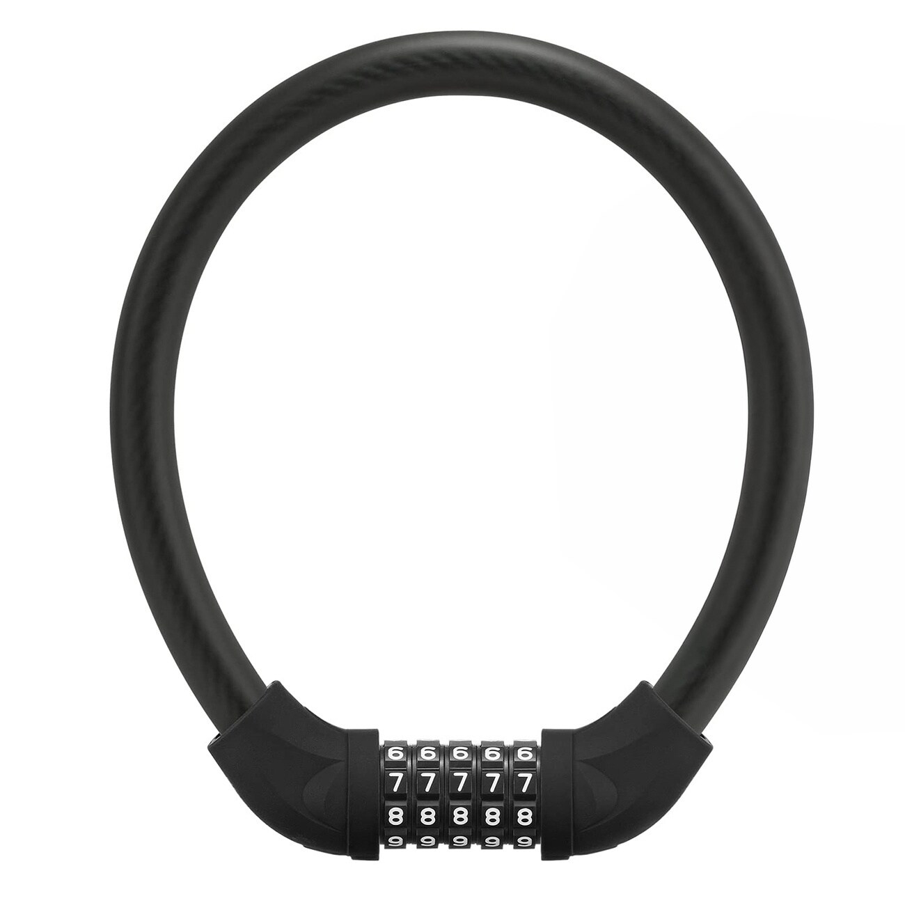 Rockbros RKS870-BK cykellås med kode, stålkabel, 85 cm – sort