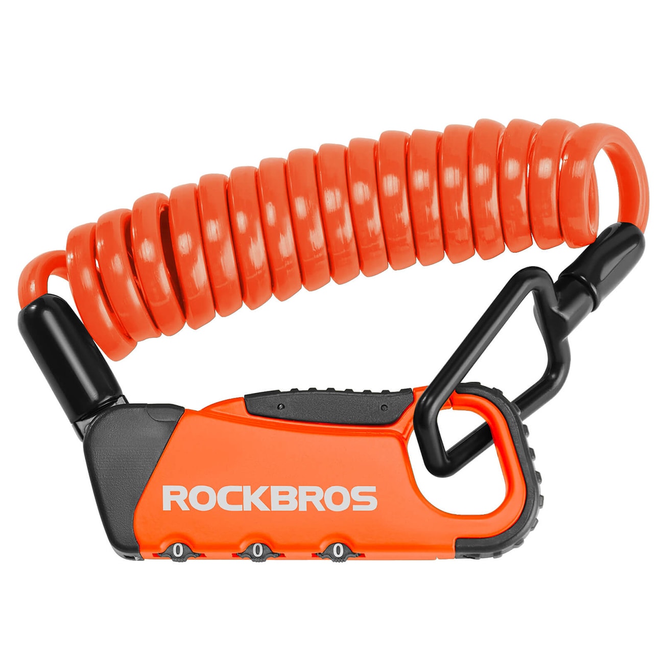 Rockbros RBK6N kombinationscykellås – orange