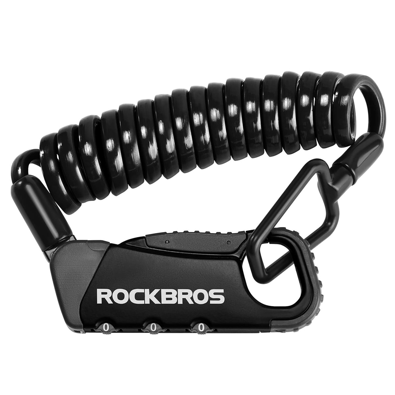Rockbros RBK6N kombinationscykellås – sort