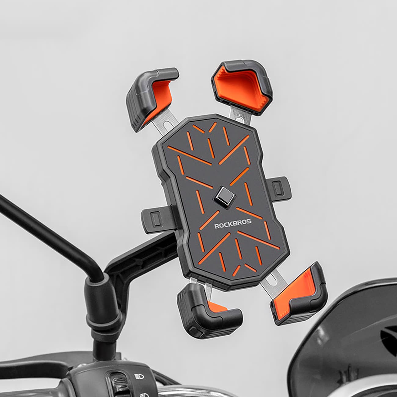 Rockbros HW-117 telefonholder til styrklemme – sort og orange