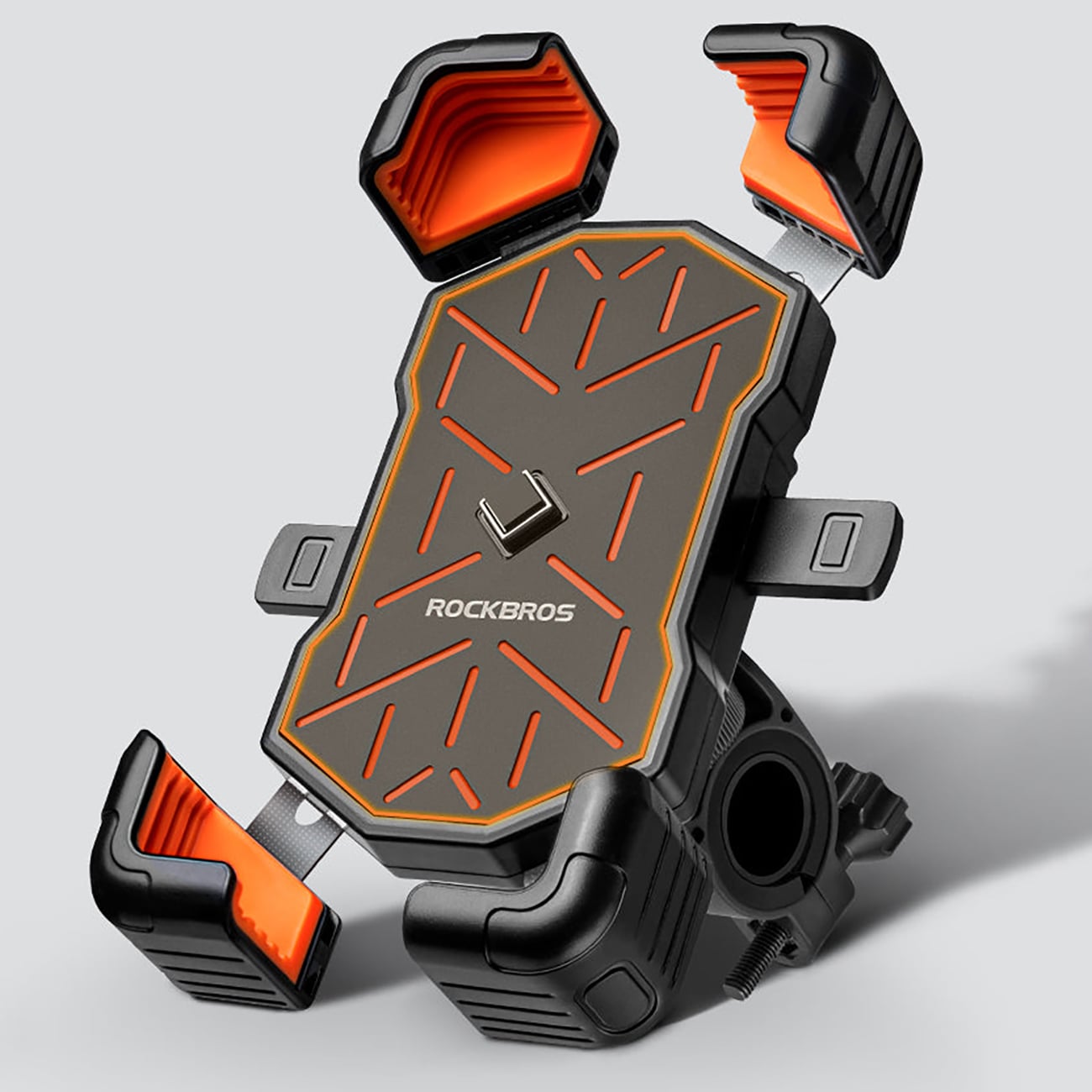 Rockbros HW-117 telefonholder til styrklemme – sort og orange