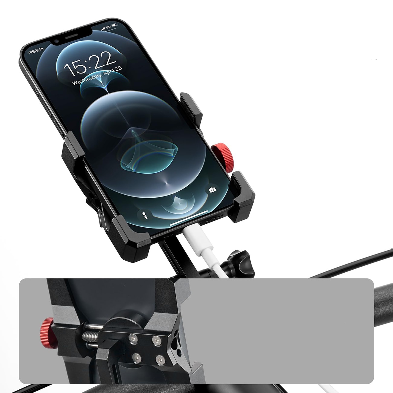 Rockbros 25210039002 telefonholderklemme til headset-hætte – sort