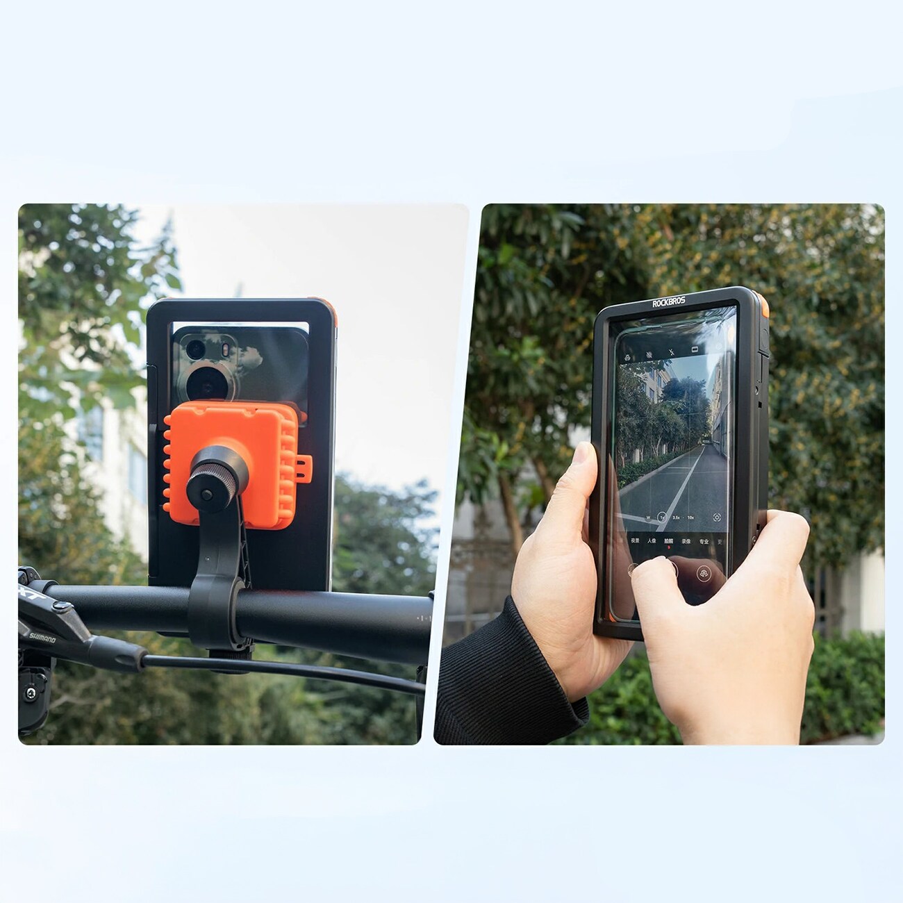 Rockbros HW-87 magnetisk, vandtæt telefonholder – sort