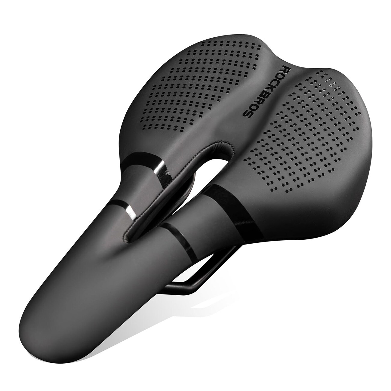 Rockbros 8182 bycykelsadel, komfortabel, anatomisk – sort