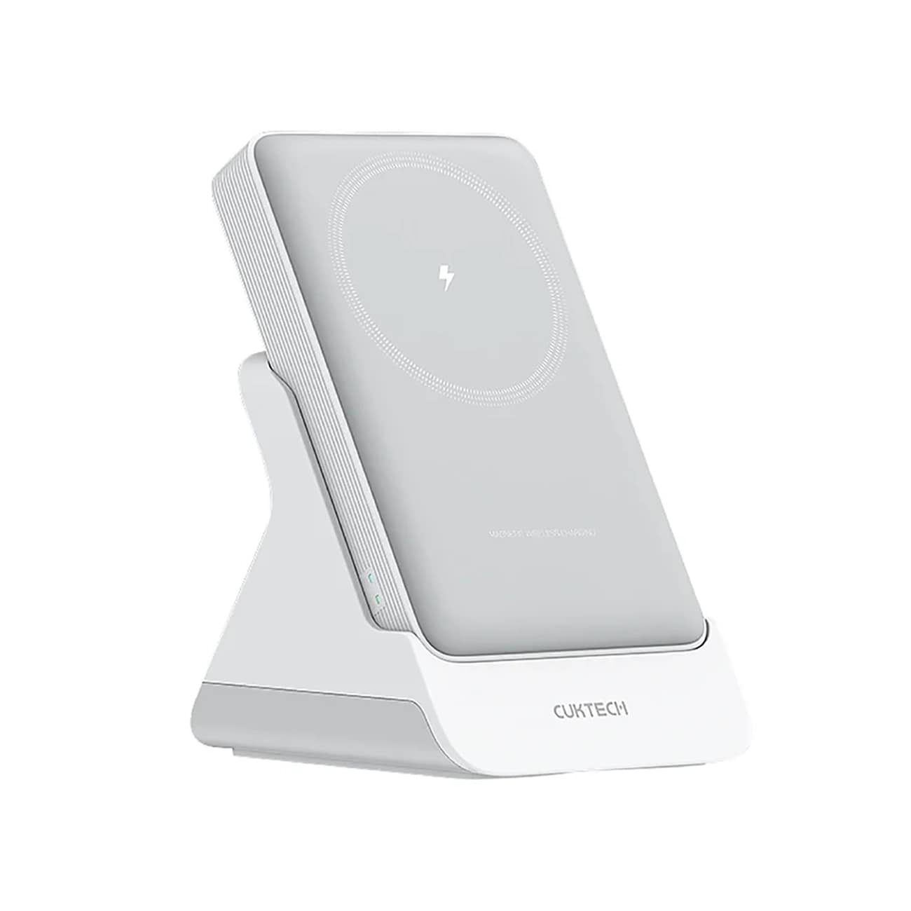 Cuktech WPB100N 20 W 10.000 mAh magnetisk powerbank med stativ – hvid