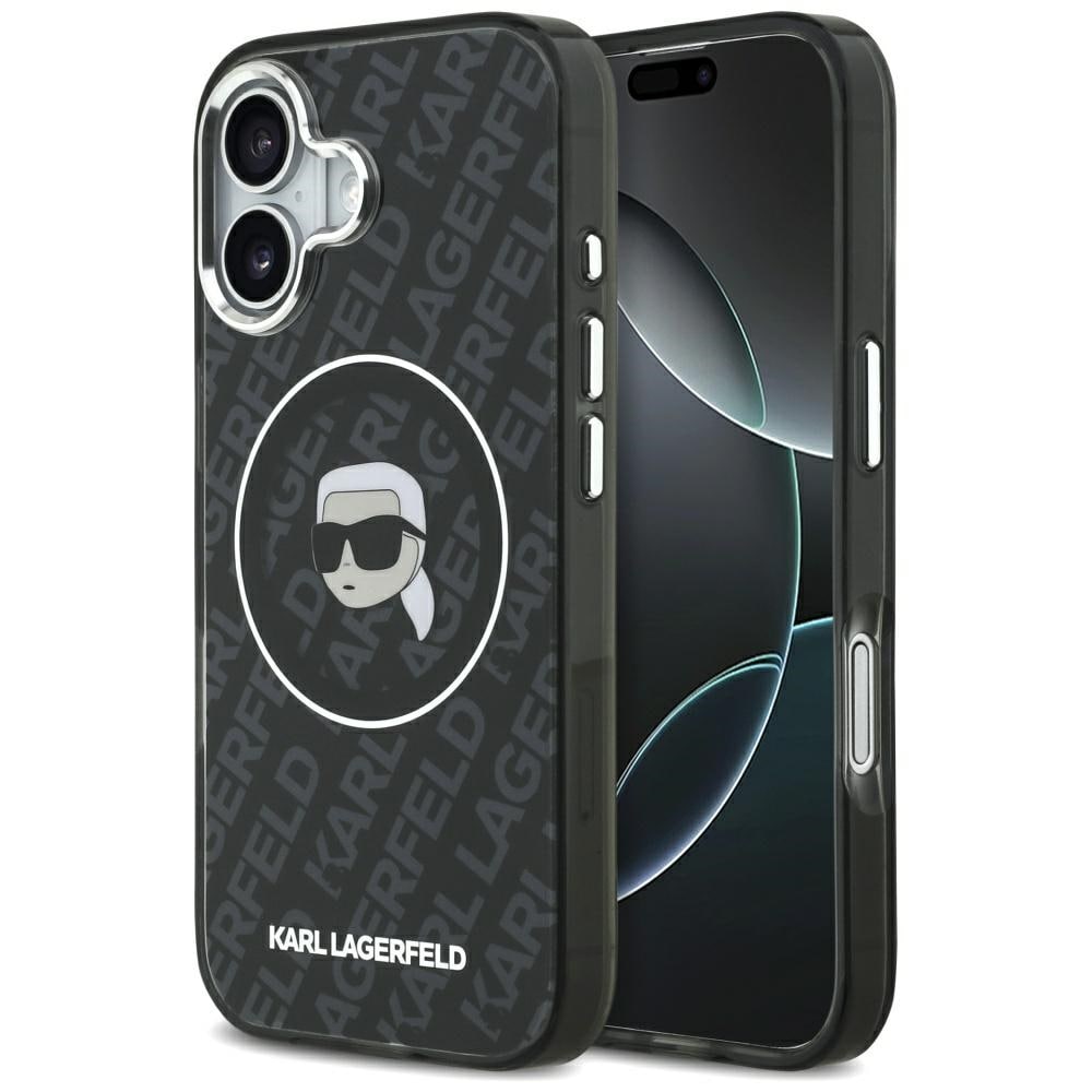 Karl Lagerfeld IML Karl Head Logo MagSafe-etui til iPhone 17 – Sort