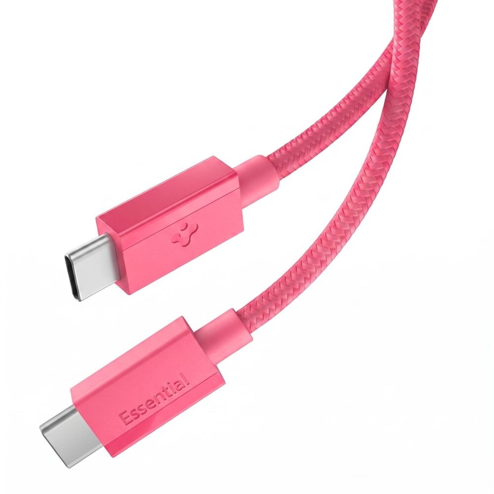Spigen Essential EB6015CC USB-C-kabel 60 W, 100 cm – lyserød