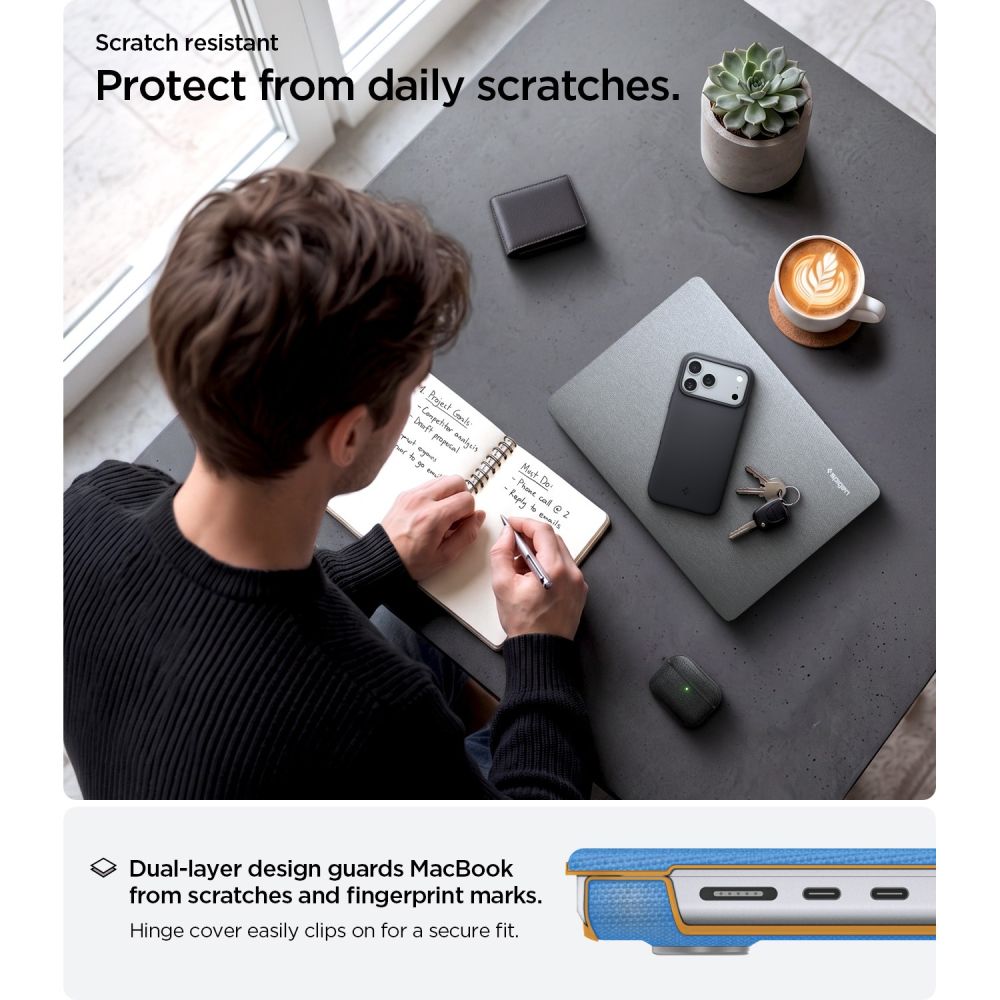 Spigen Urban Fit-etui til MacBook Pro 14" 2021 / 2023 / 2024 / 2025 / 2026 – Grå