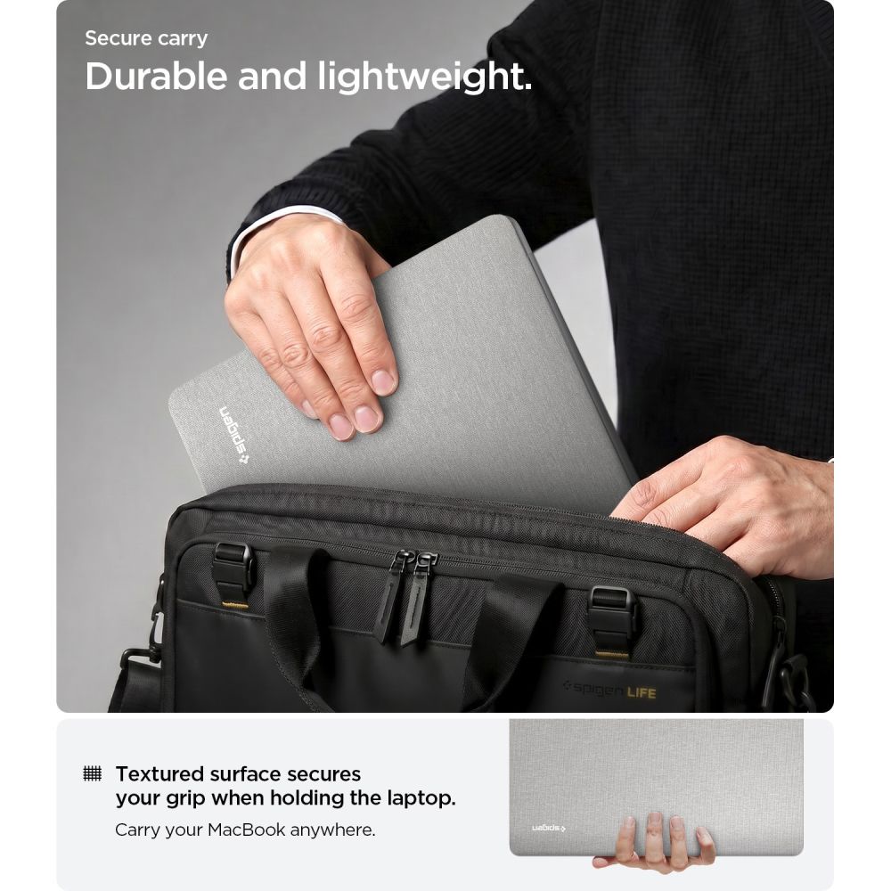 Spigen Urban Fit-etui til MacBook Pro 14" 2021 / 2023 / 2024 / 2025 / 2026 – Grå