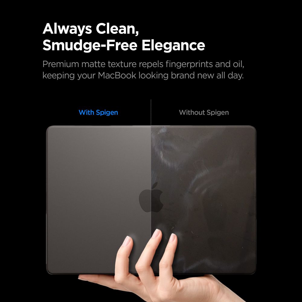 Spigen AirSkin-etui til MacBook Pro 16" 2021 / 2023 / 2024 / 2025 / 2026 – Halvgennemsigtigt
