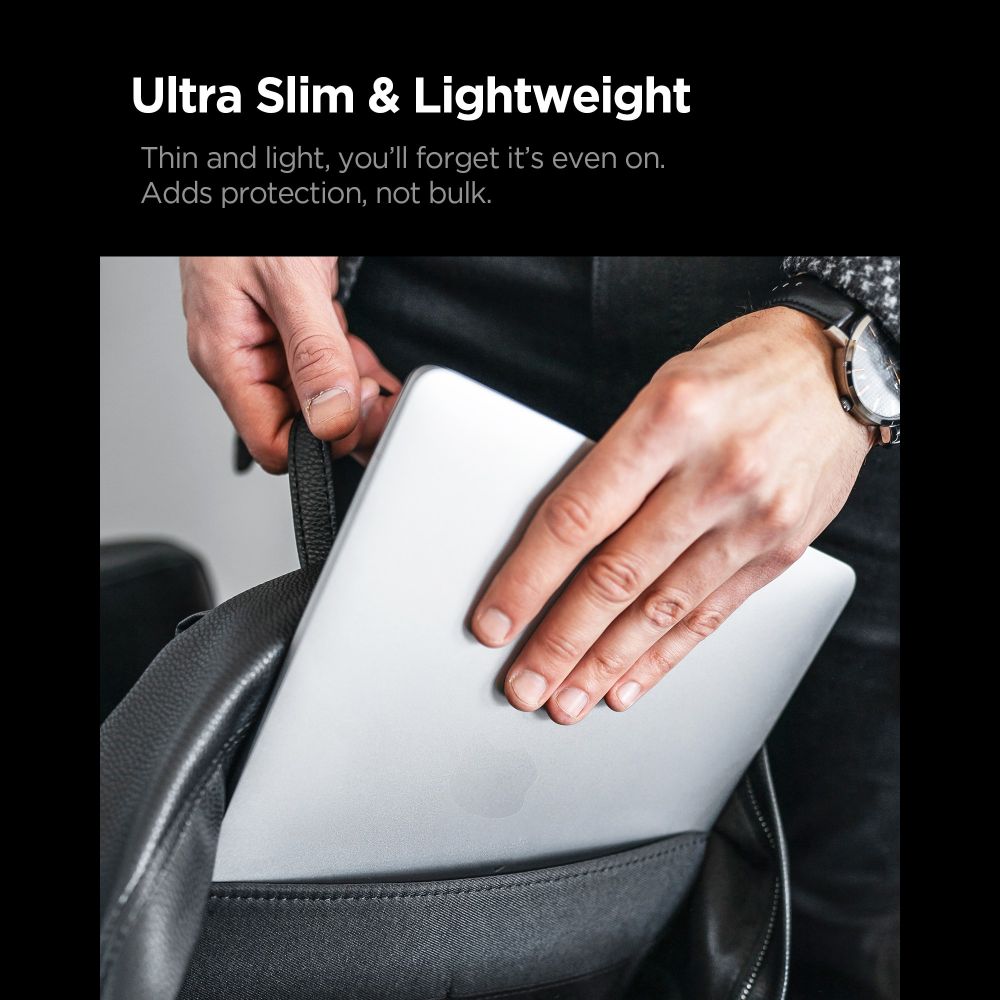 Spigen AirSkin-etui til MacBook Pro 14" 2021 / 2023 / 2024 / 2025 / 2026 – Gennemsigtig, mat