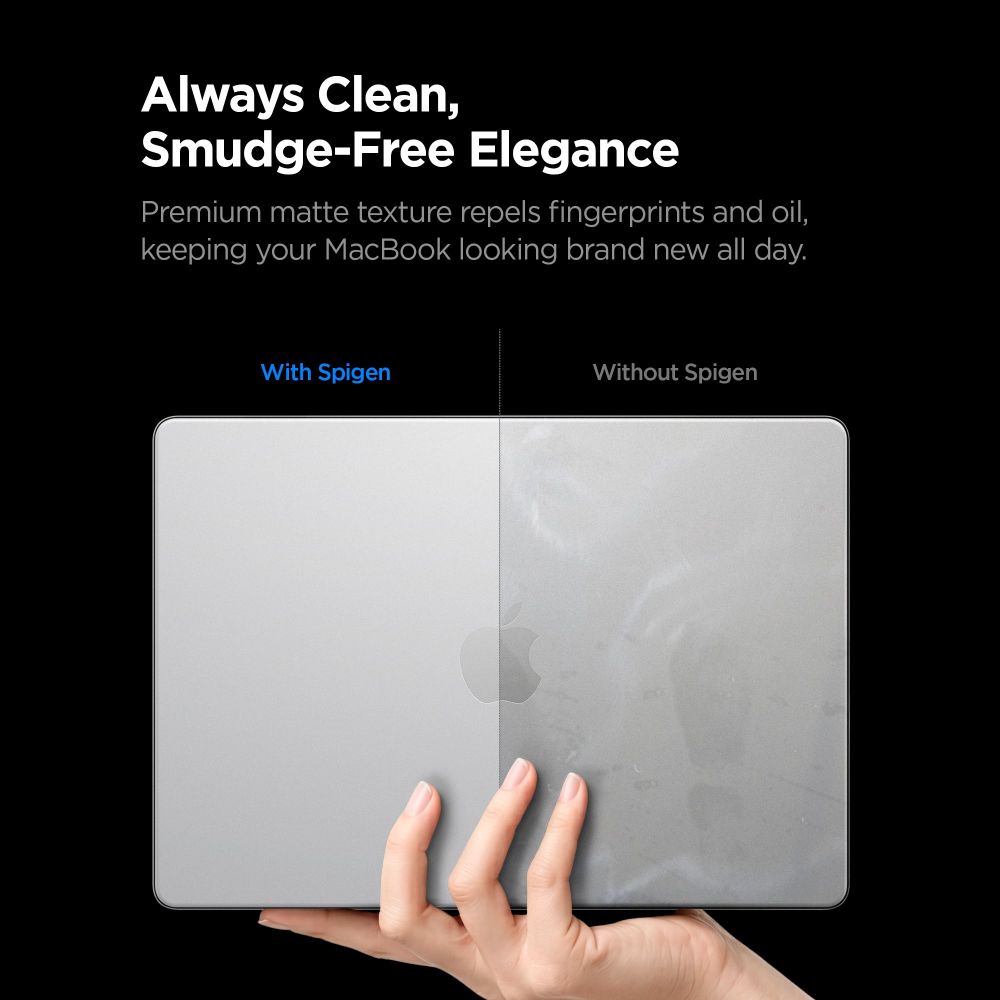 Spigen AirSkin-etui til MacBook Pro 14" 2021 / 2023 / 2024 / 2025 / 2026 – Gennemsigtig, mat